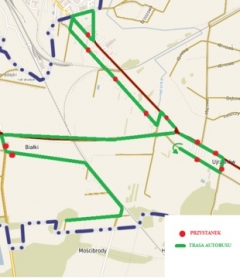 Mapka przebiegu linii nr 37